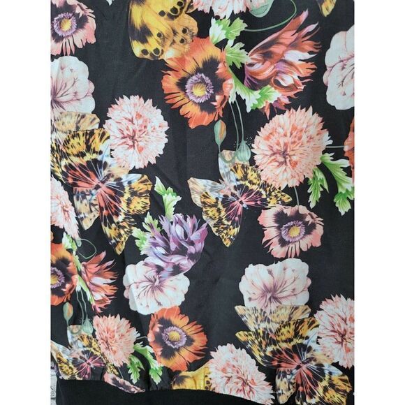 Boston Proper Women's Black Floral Sweatshirt Size Small t13 - Picture 3 of 8